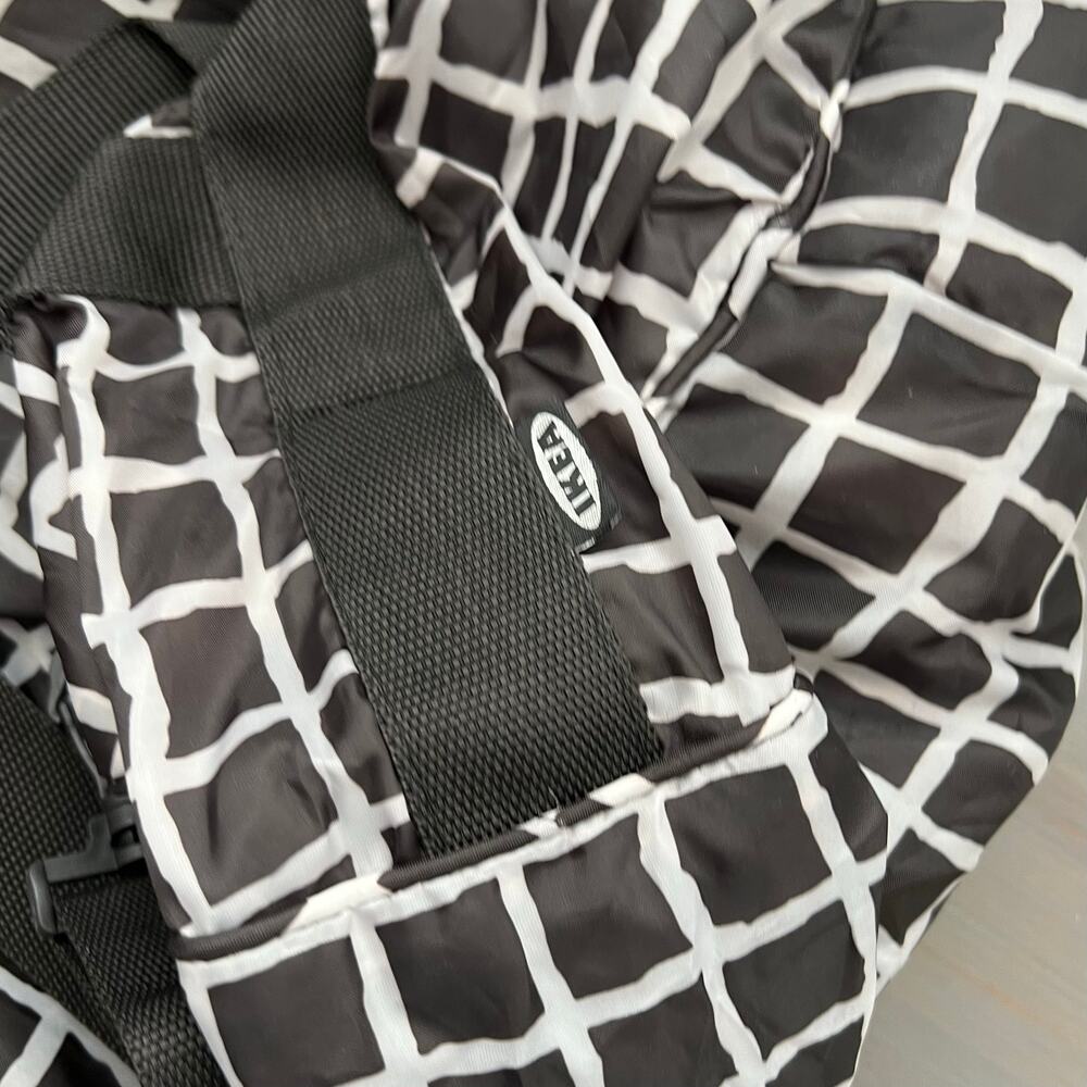 IKEA Knalla duffle bag black & white checkered carry on bag unisex gym bag - Picture 6 of 6